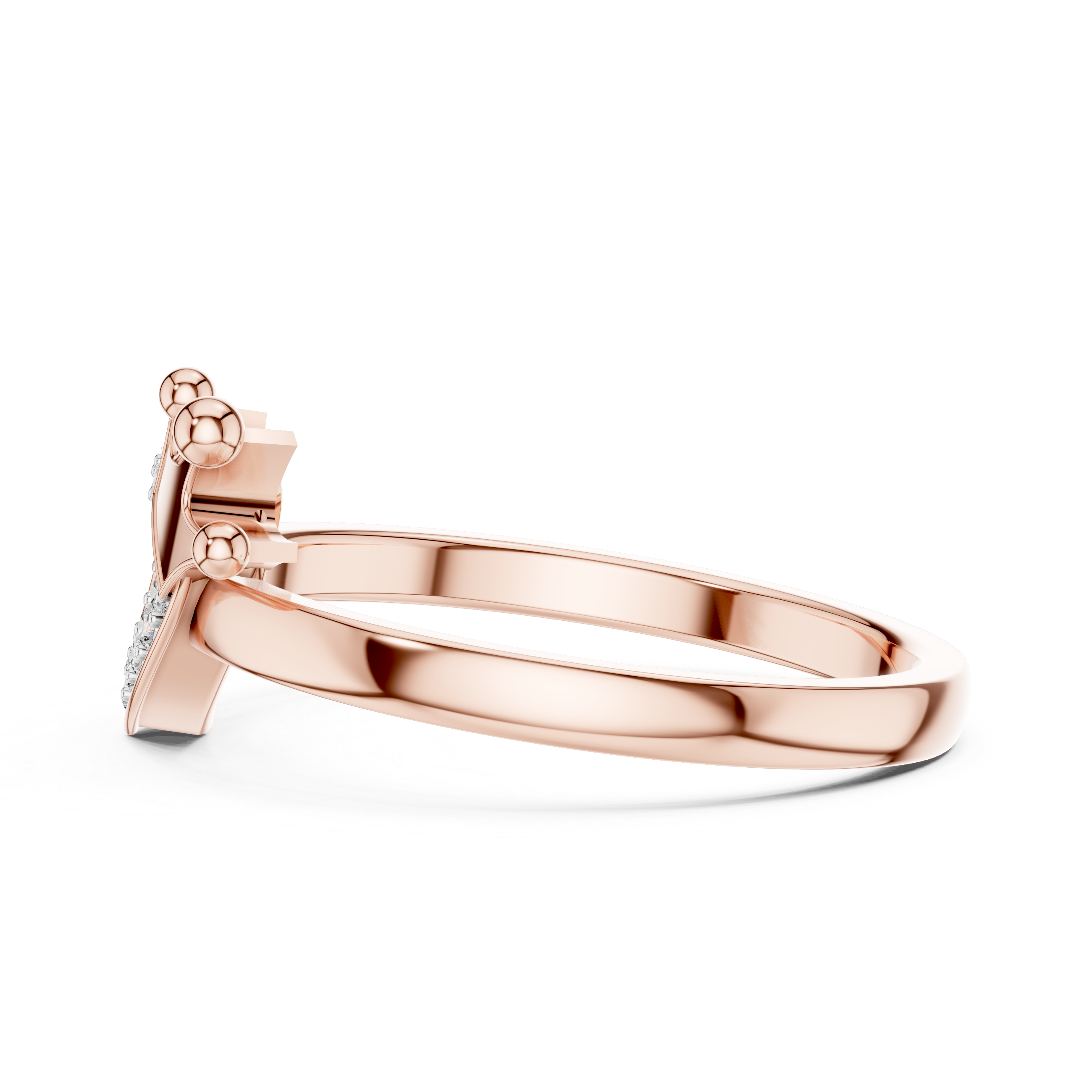 Amira - Herz Verlobungsring aus 14k Rosegold mit einem funkelnden, laborgezüchteten Diamanten - handgefertigt & nachhaltig - von Labgrownlove 
