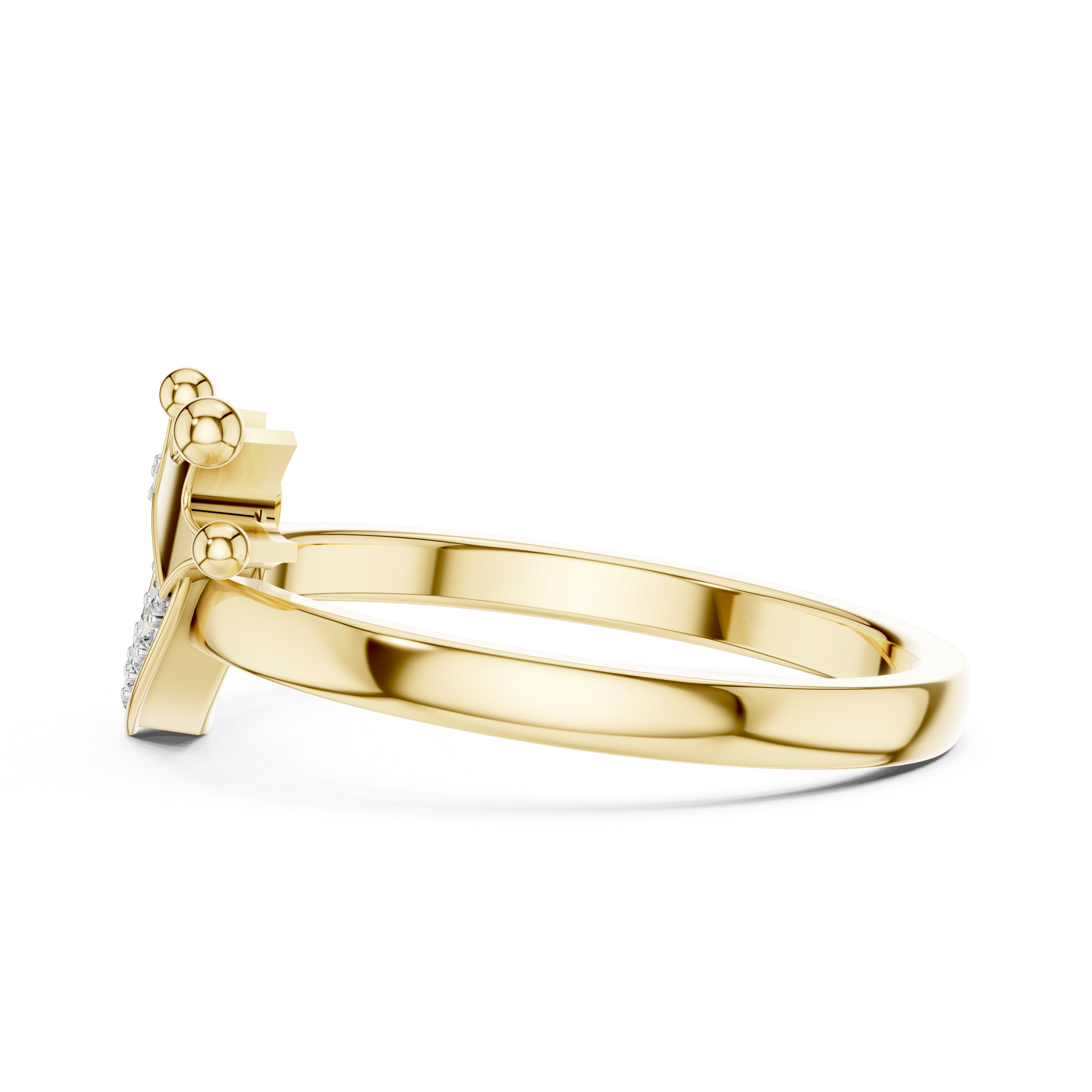 Amira - Herz Verlobungsring aus 14k Gelbgold mit einem funkelnden, laborgezüchteten Diamanten - handgefertigt & nachhaltig - von Labgrownlove 