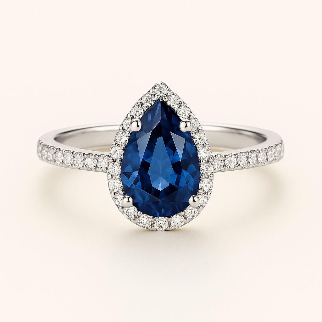 „Diana“ Halo Tropfen Lab grown Diamant Ringe Lab Diamond Labgrownlove Handgefertigt Jetzt einkaufen weiß gold verlobung