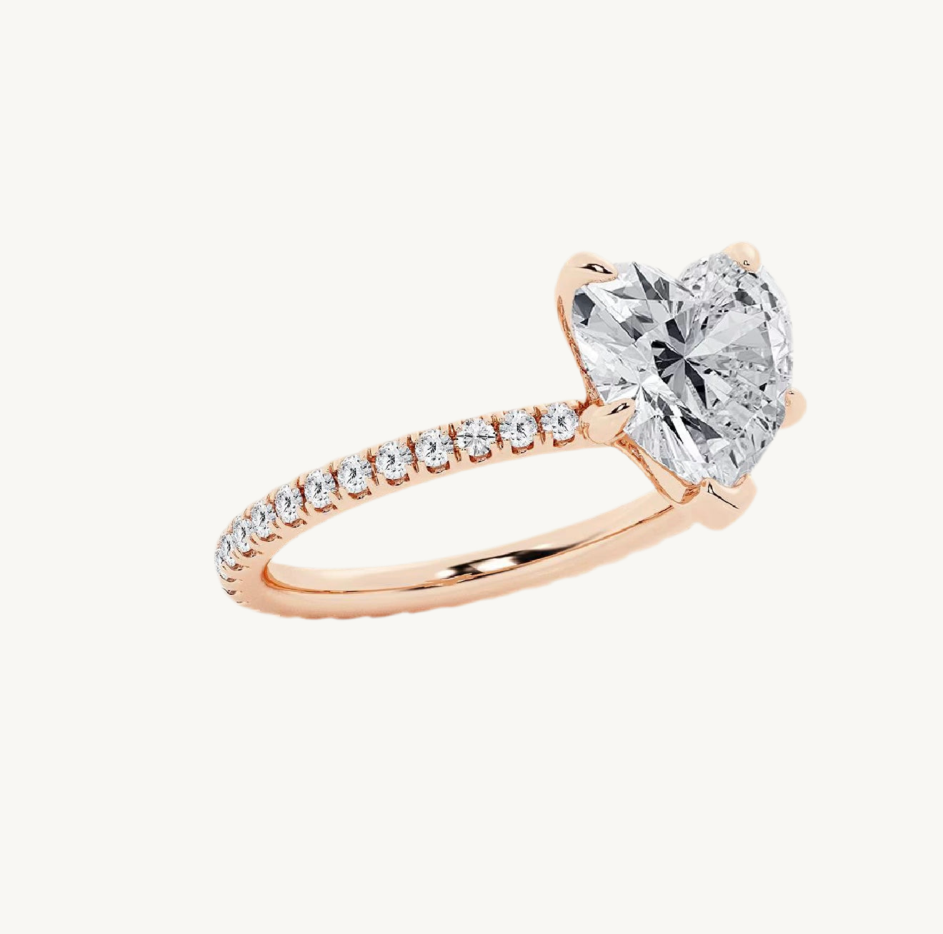 Sandy Verlobungsring – Herzförmiger Lab grown Diamant Eternity Ringe Lab Diamond Labgrownlove Handgefertigt