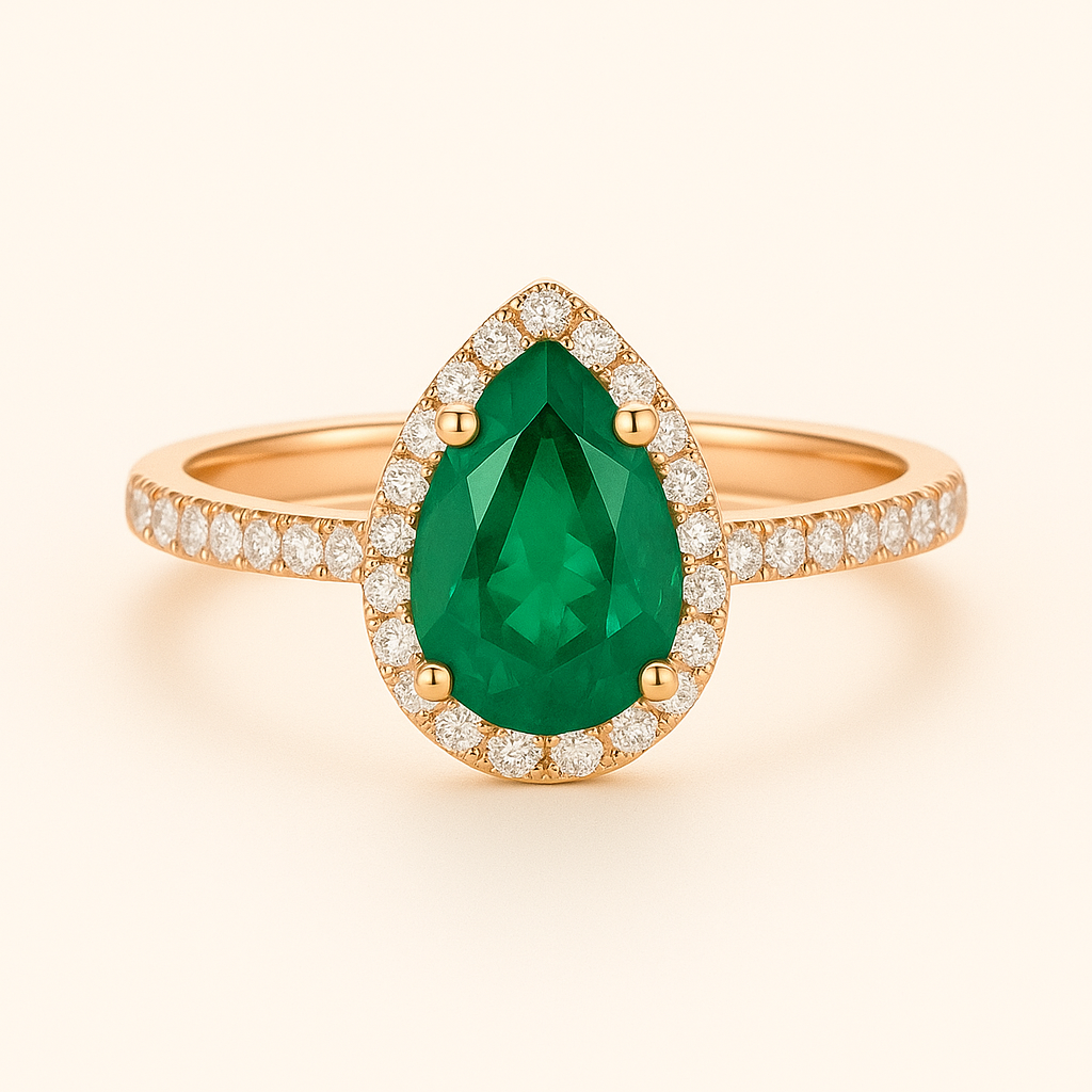„Diana“ Halo Tropfen Lab grown Diamant Ringe Lab Diamond Labgrownlove Handgefertigt Jetzt einkaufen birnenförmig