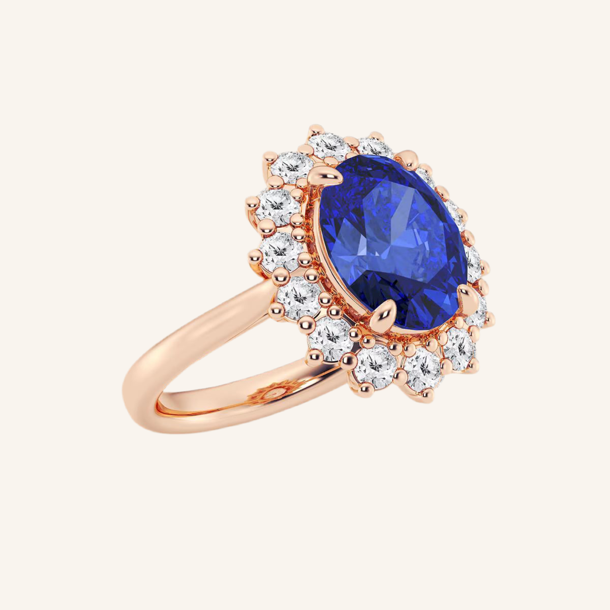„Petunia“ Halo Brilliant Lab grown Diamant Ringe Lab Diamond Labgrownlove Handgefertigt Jetzt einkaufen rose gold ring