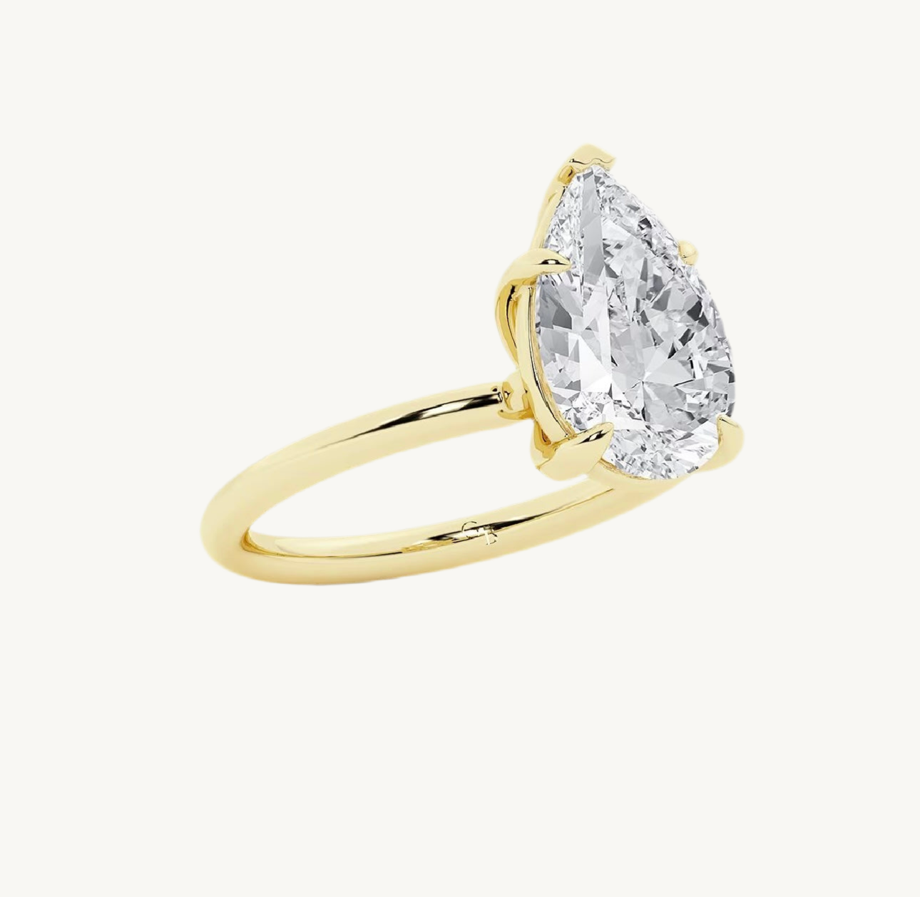 ,,Kate“ Tropfen Solitär Lab grown Diamant Ringe Lab Diamond Labgrownlove Handgefertigt Jetzt einkaufen gelb gold ring