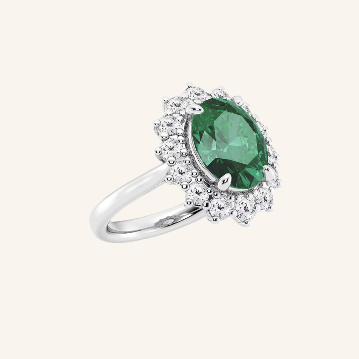 „Petunia“ Halo Brilliant Lab grown Diamant Ringe Lab Diamond Labgrownlove Handgefertigt Jetzt einkaufen ovalschliff