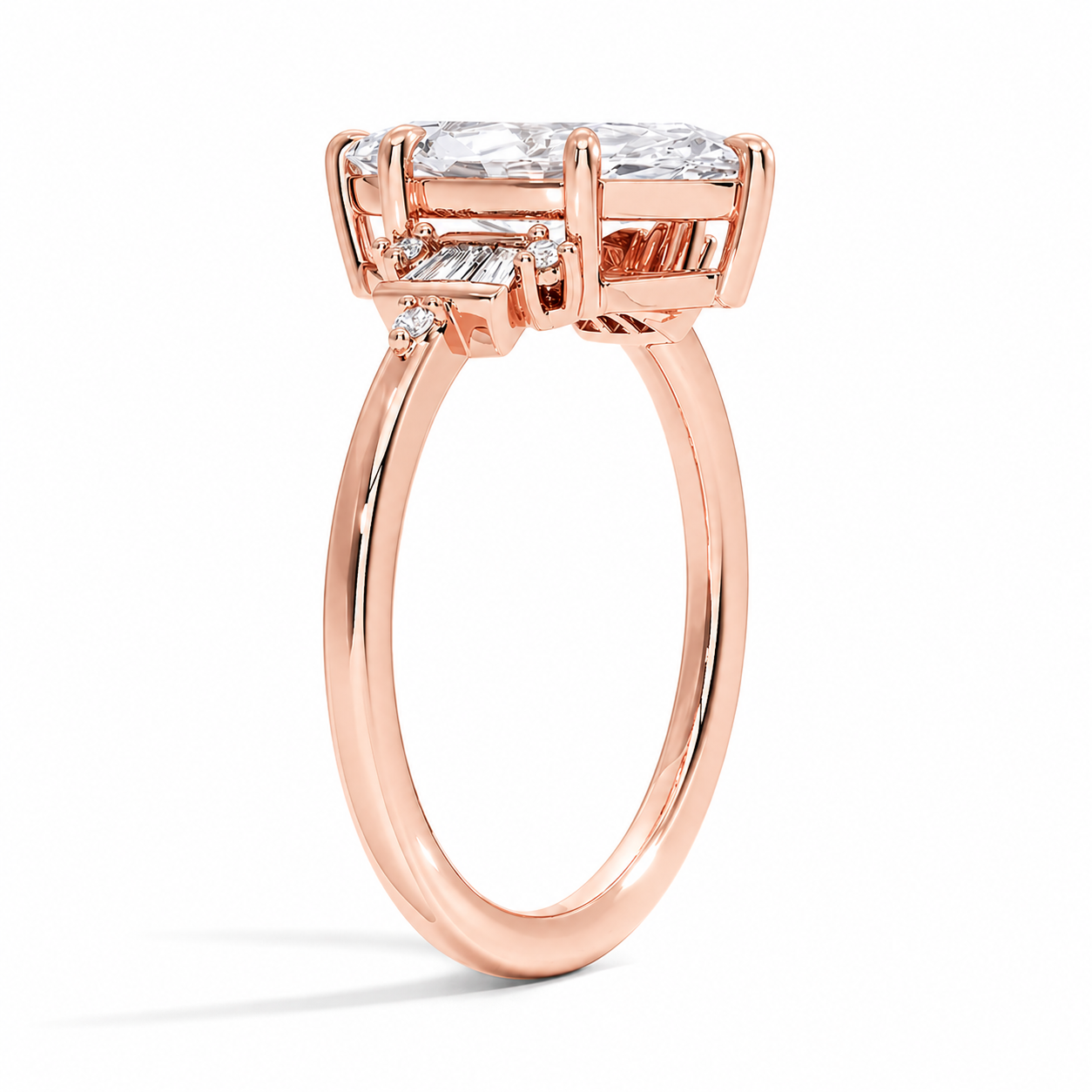 Alma Marquise Cluster Vintage Verlobungsring aus 14k Rosegold mit einem funkelnden, laborgezüchteten Diamanten – handgefertigt, nachhaltig, von Labgrownlove - Seite 