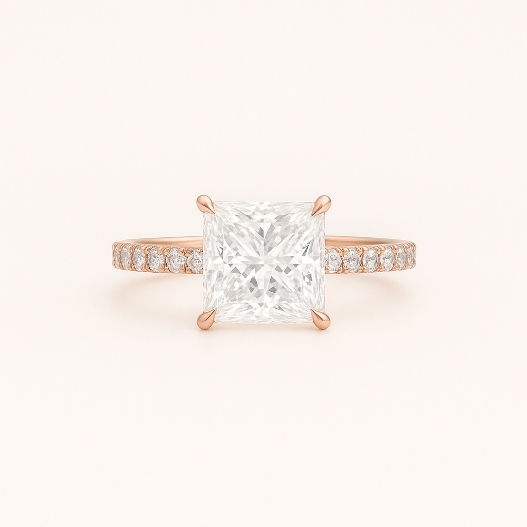 „Estelle“ Princess Eternity Lab grown Diamant Ringe Lab Diamond Labgrownlove Handgefertigt Jetzt einkaufen rose gold