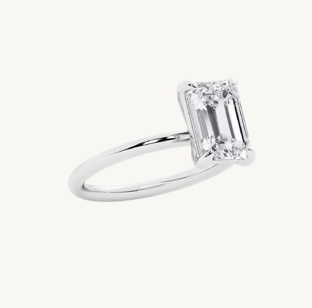 ,,Celina“ Emerald Solitär Lab grown Diamant Ringe Lab Diamond Labgrownlove Handgefertigt Jetzt einkaufen smaragdschliff