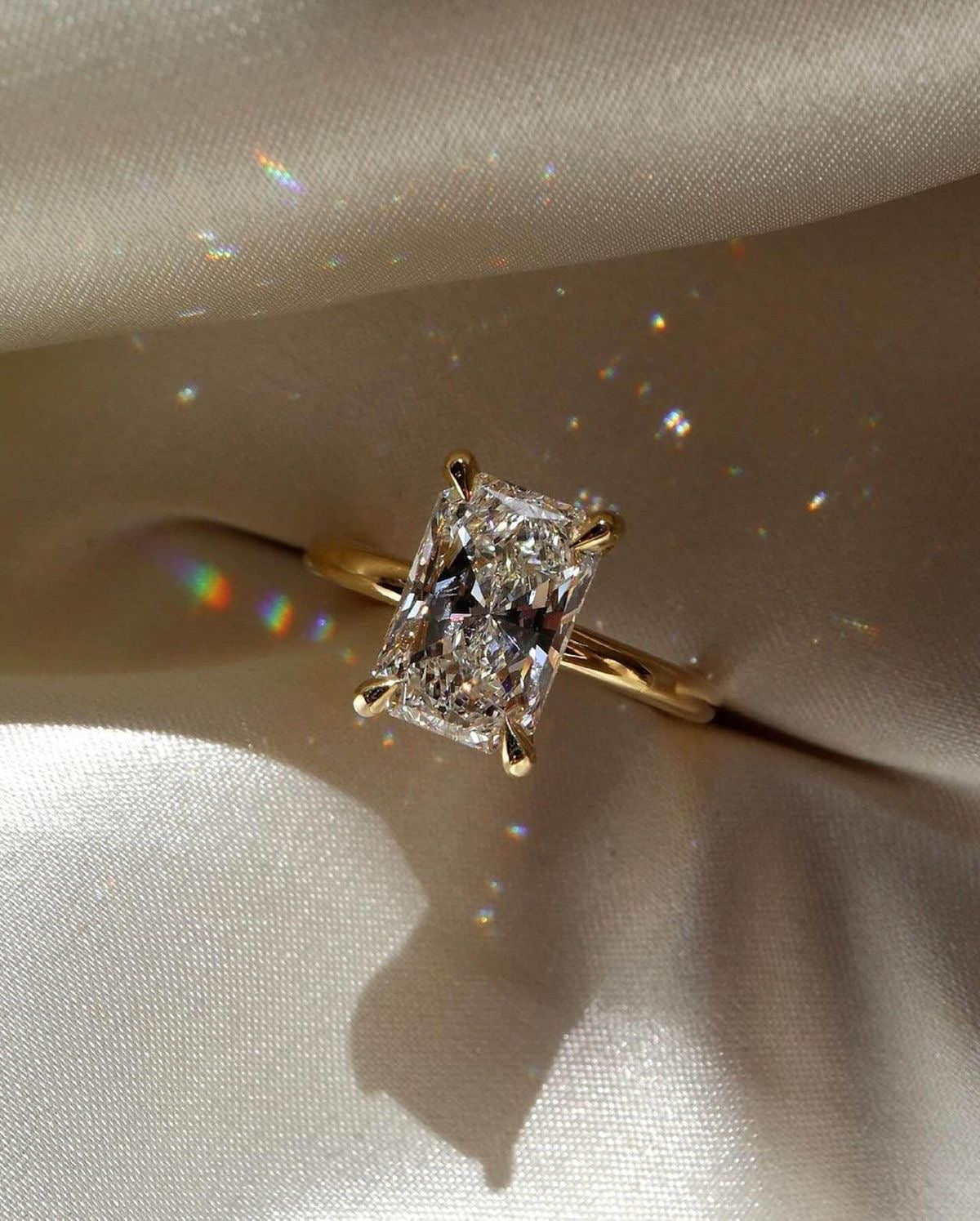 „Jenny“ Solitär Radiant Lab grown Diamant Verlobungsring Ringe Lab Diamond Labgrownlove Handgefertigt Jetzt einkaufen