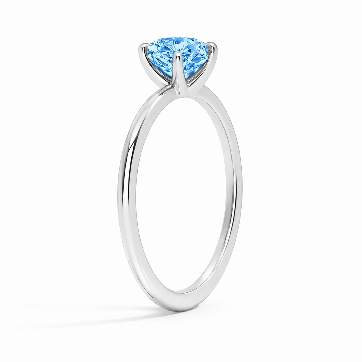 Aria Herz Solitär Verlobungsring aus 14k Weißgold mit einem funkelnden, laborgezüchteten Diamanten – handgefertigt, nachhaltig, von Labgrownlove