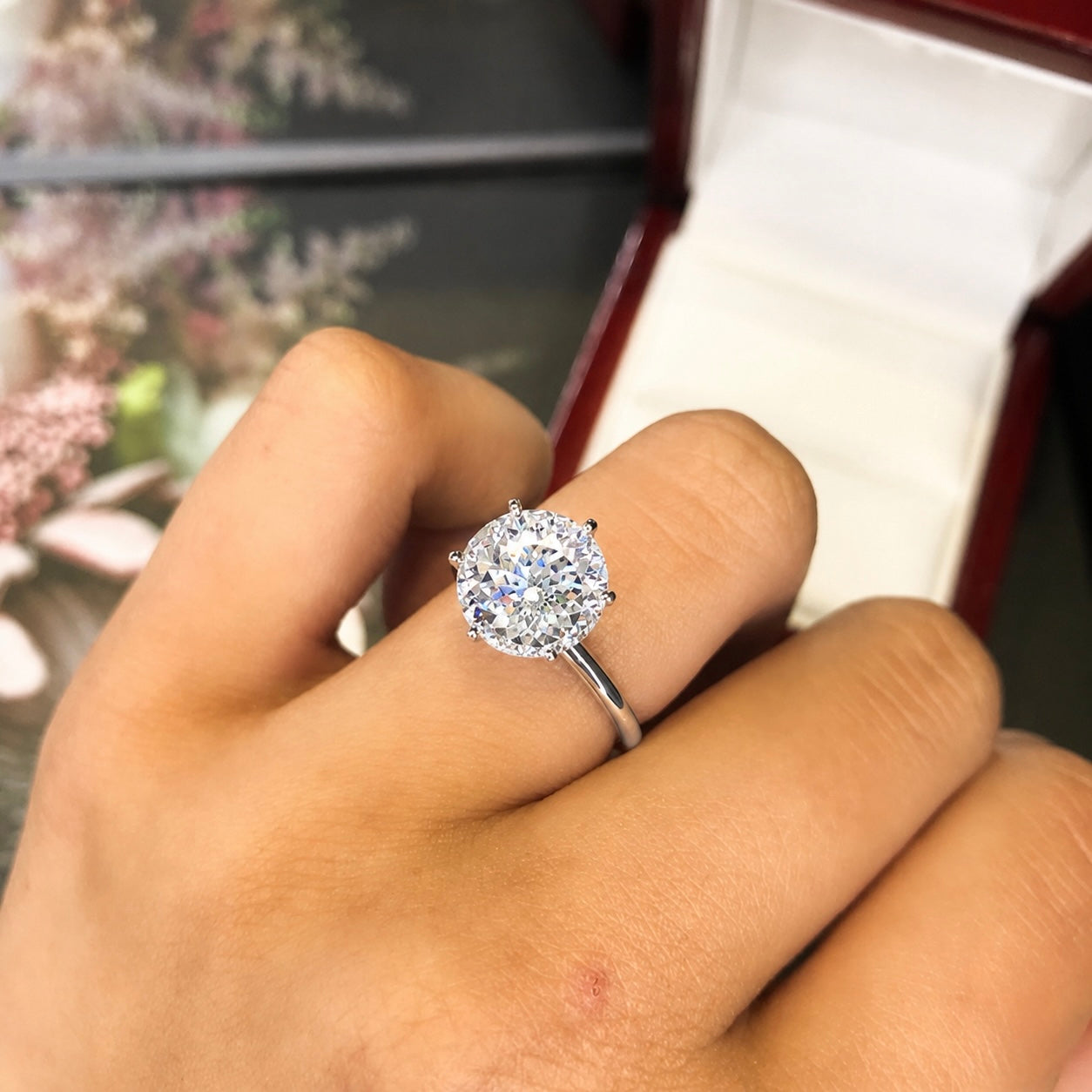 Melina - Portugues Rund Solitär Laborgezüchteter Diamant