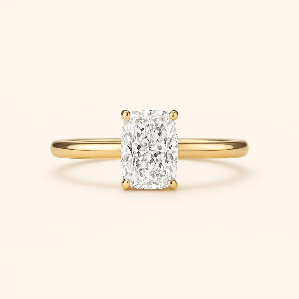 ,,Victoria“ Elongated Cushion Solitär Lab grown Diamant Ringe Lab Diamond Labgrownlove Handgefertigt Jetzt einkaufen