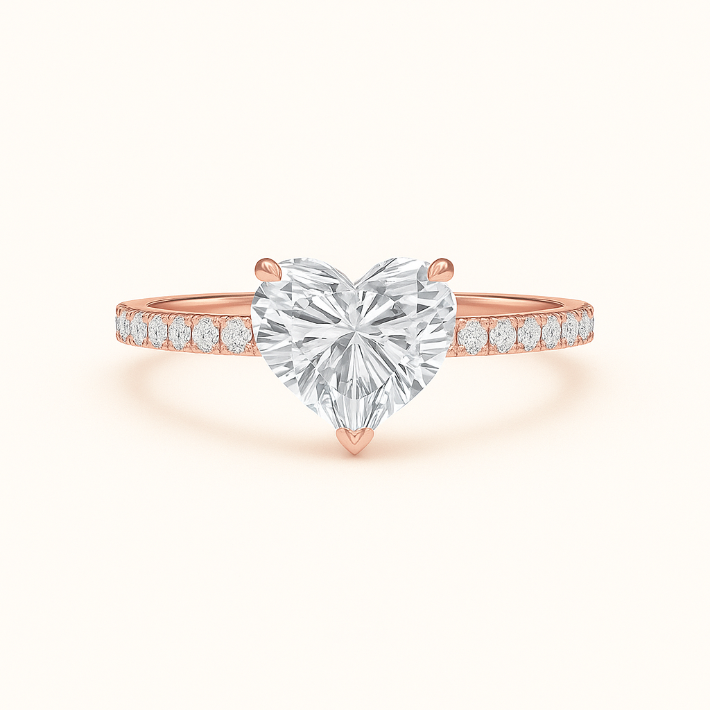 Sandy Verlobungsring – Herzförmiger Lab grown Diamant Eternity Ringe Lab Diamond Labgrownlove Handgefertigt
