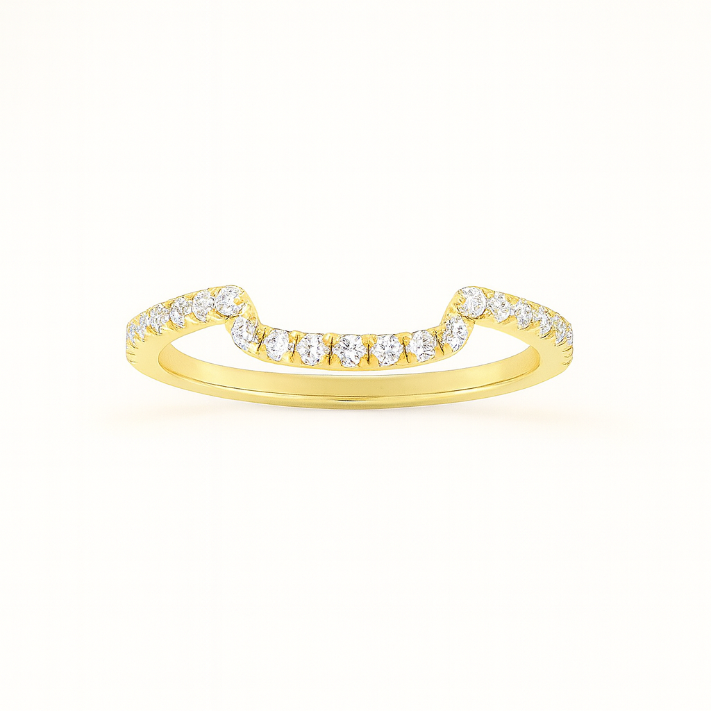 „Susi“ Band Brilliant Lab grown Diamant Ringe Lab Diamond Labgrownlove Handgefertigt Jetzt einkaufen gelb gold gekrümmt