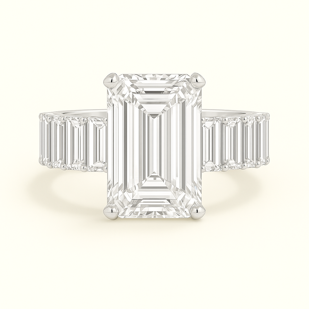 „Queen“ Emerald Lab grown Diamant Ringe Lab Diamond Labgrownlove Handgefertigt Jetzt einkaufen smaragdschliff diamant