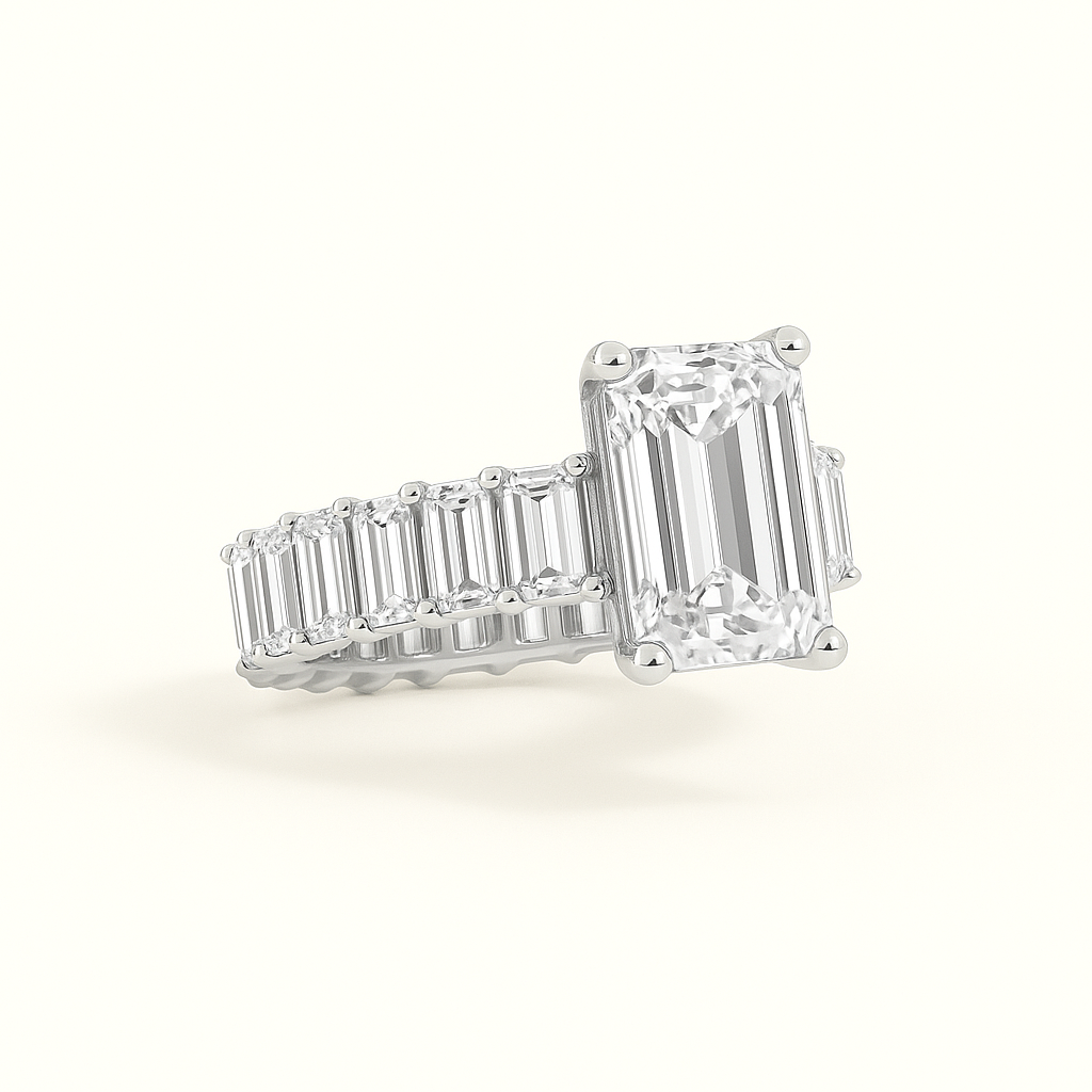 „Queen“ Emerald Lab grown Diamant Ringe Lab Diamond Labgrownlove Handgefertigt Jetzt einkaufen smaragdschliff diamant