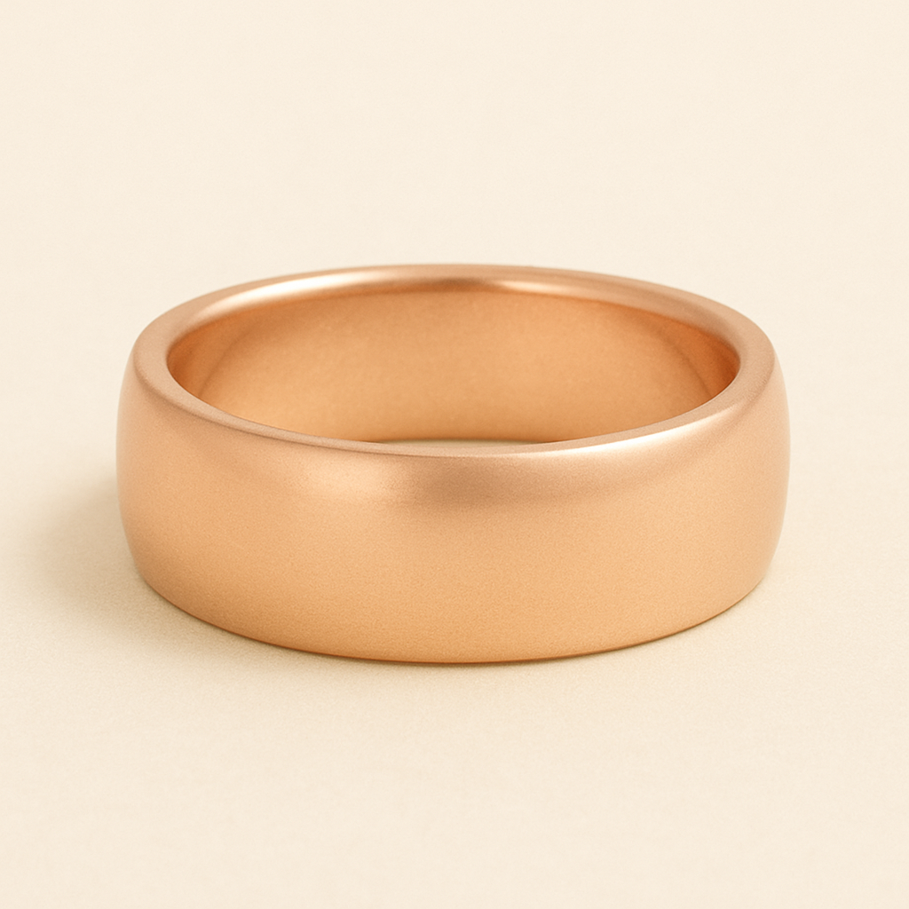 Elena – Eleganter Ehering aus 14K Roségold, klassisch poliert, schlicht & zeitlos, handgefertigt – auch erhältlich in Platin – nachhaltiger Trauring für Frauen von Labgrownlove