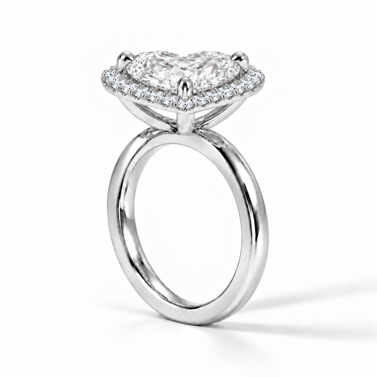 Selina – Herz Halo Verlobungsring | Labordiamant