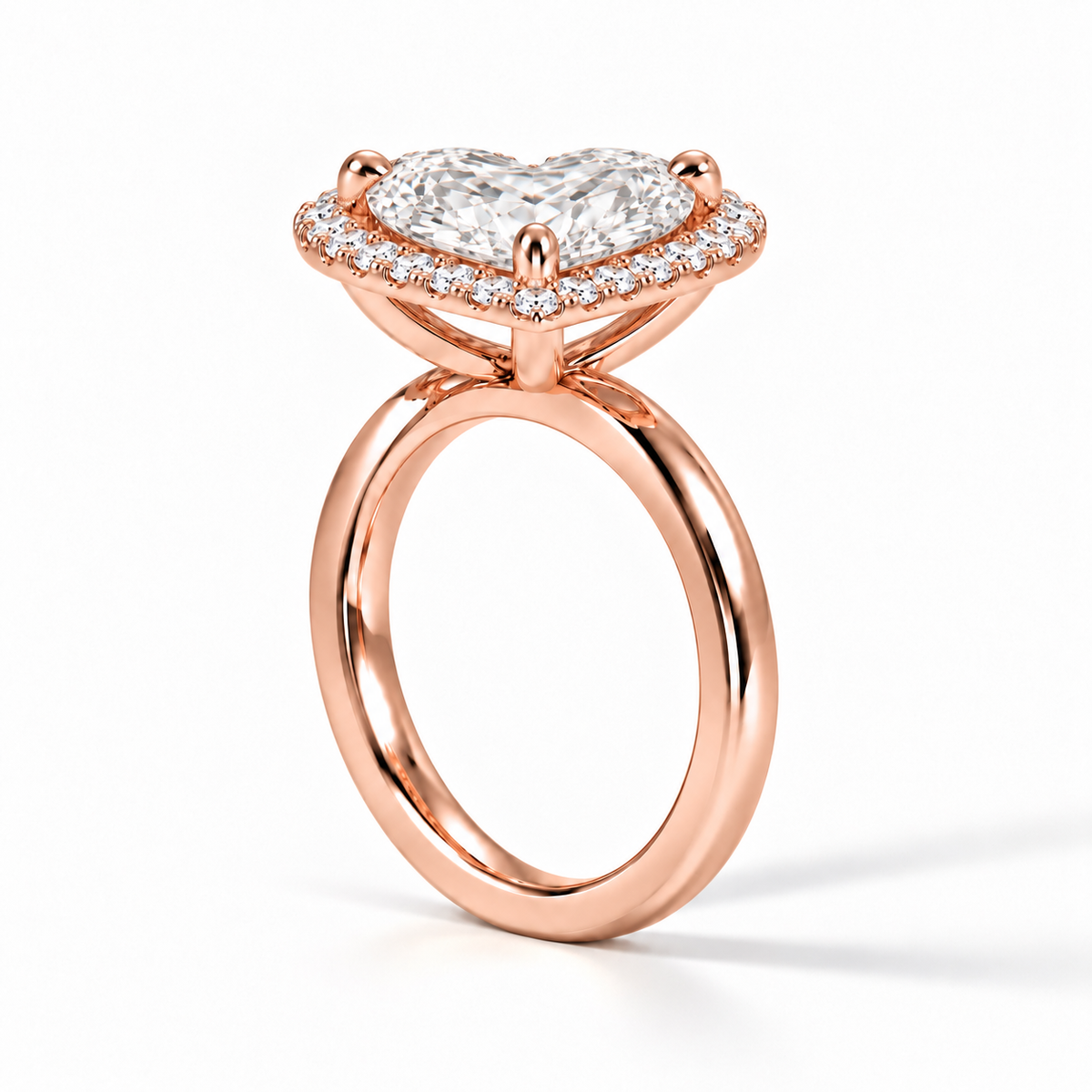 Selina – Herz Halo Verlobungsring | Labordiamant