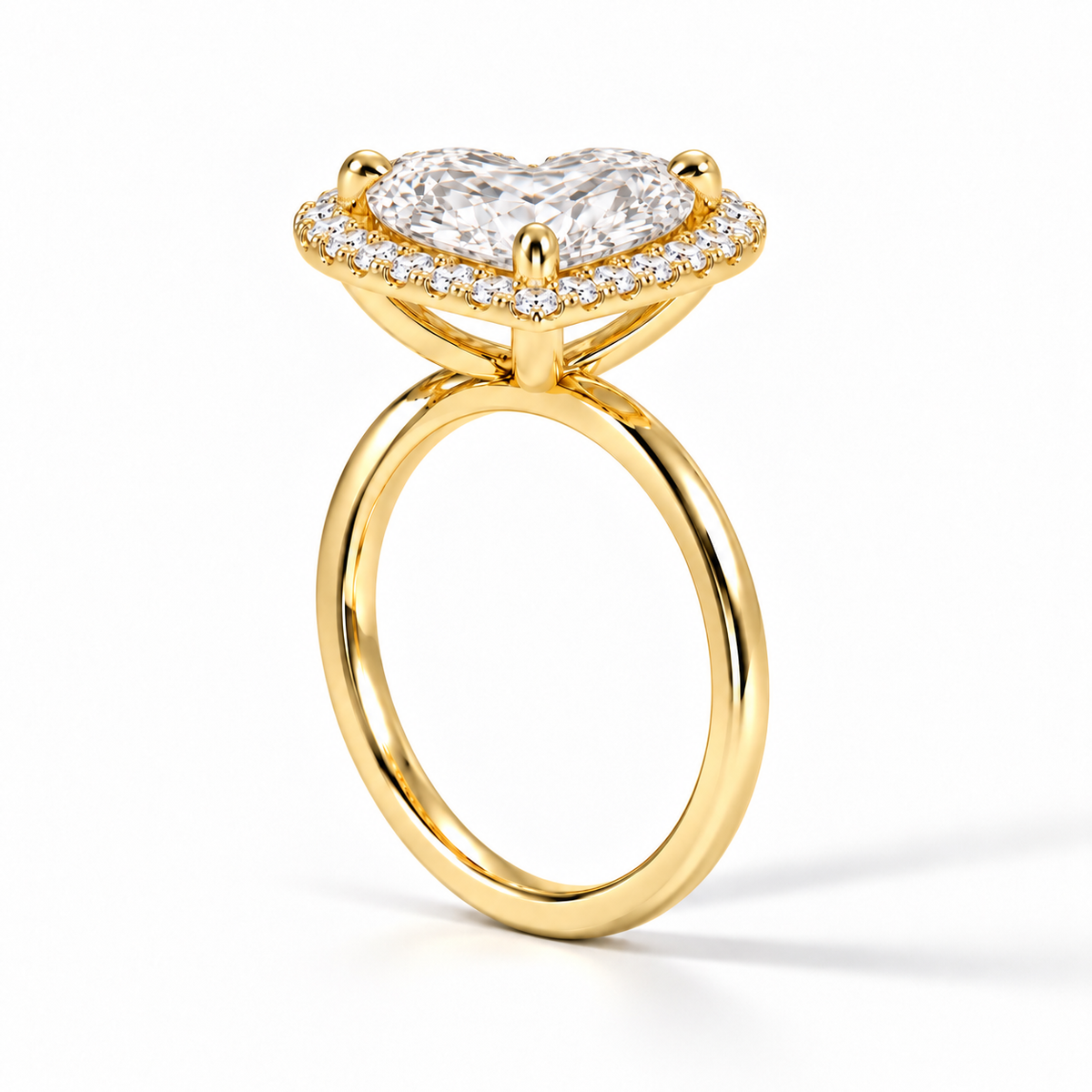 Selina – Herz Halo Verlobungsring | Labordiamant