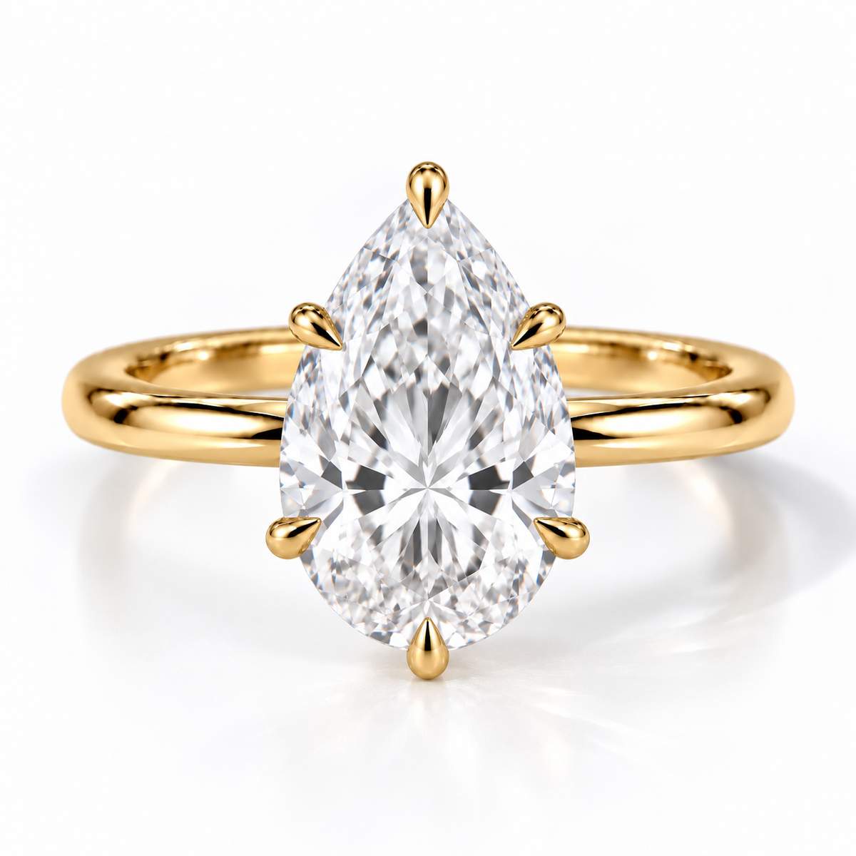 Mara – Tropfen Cathedral mit Hidden Halo Verlobungsring | Labordiamant