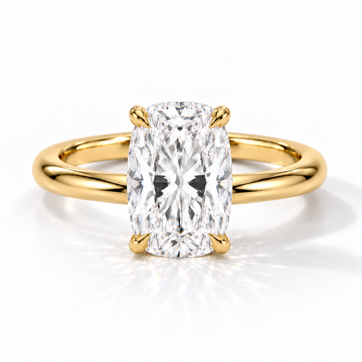 Liv – Cushion Cathedral Verlobungsring | Labordiamant
