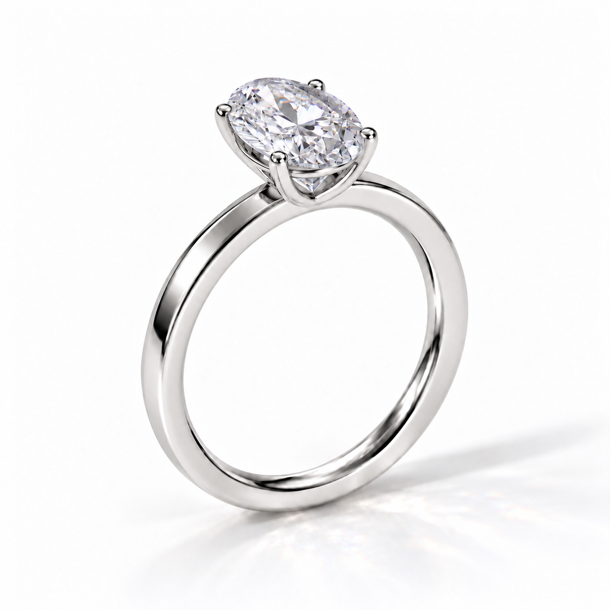 Viki – Oval Klassischer Solitär-Verlobungsring | Labordiamant
