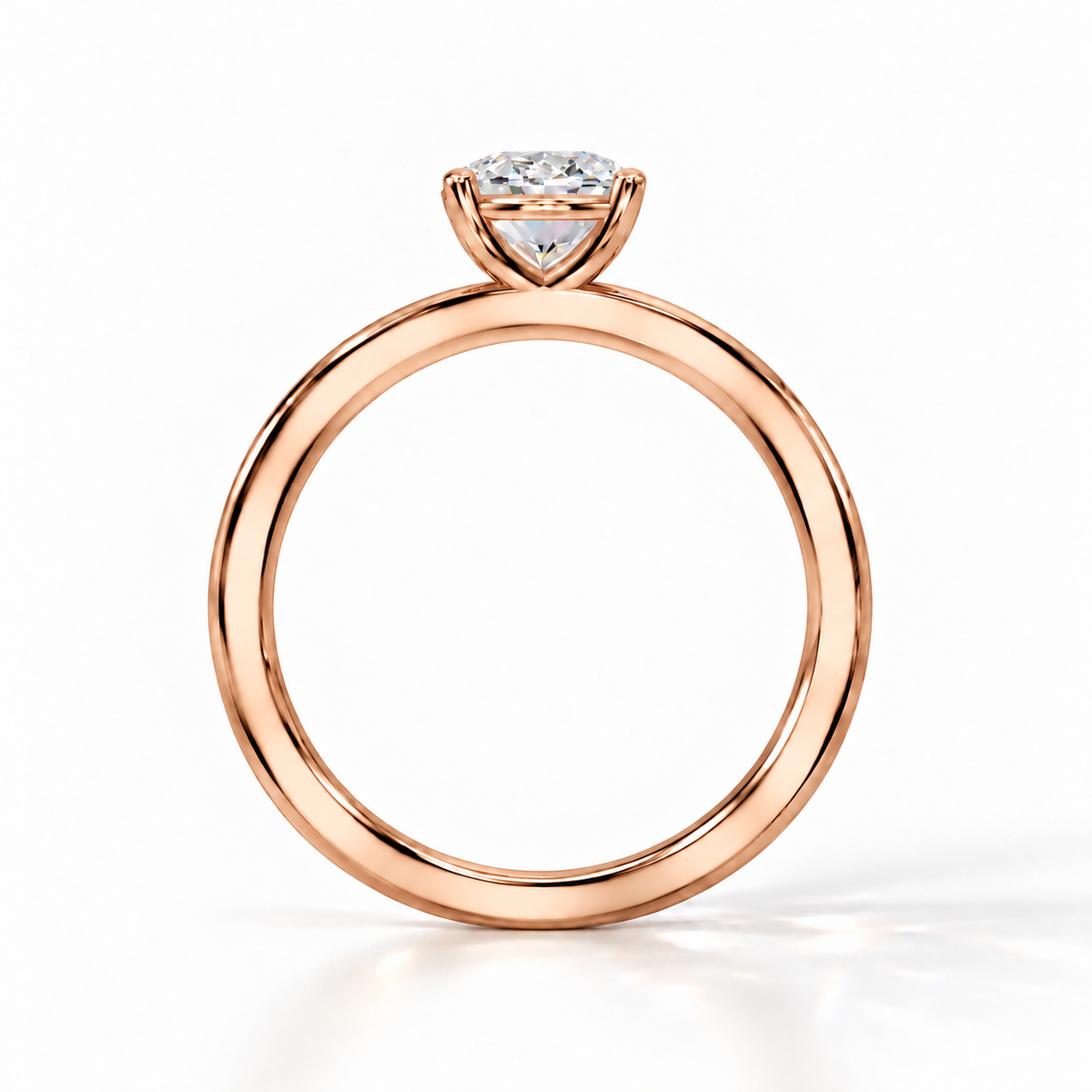 Viki – Oval Klassischer Solitär-Verlobungsring | Labordiamant
