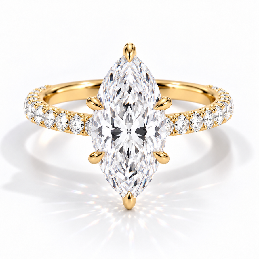 Bery – Anillo de compromiso · Marquesa · Eternidad · Diamante de laboratorio