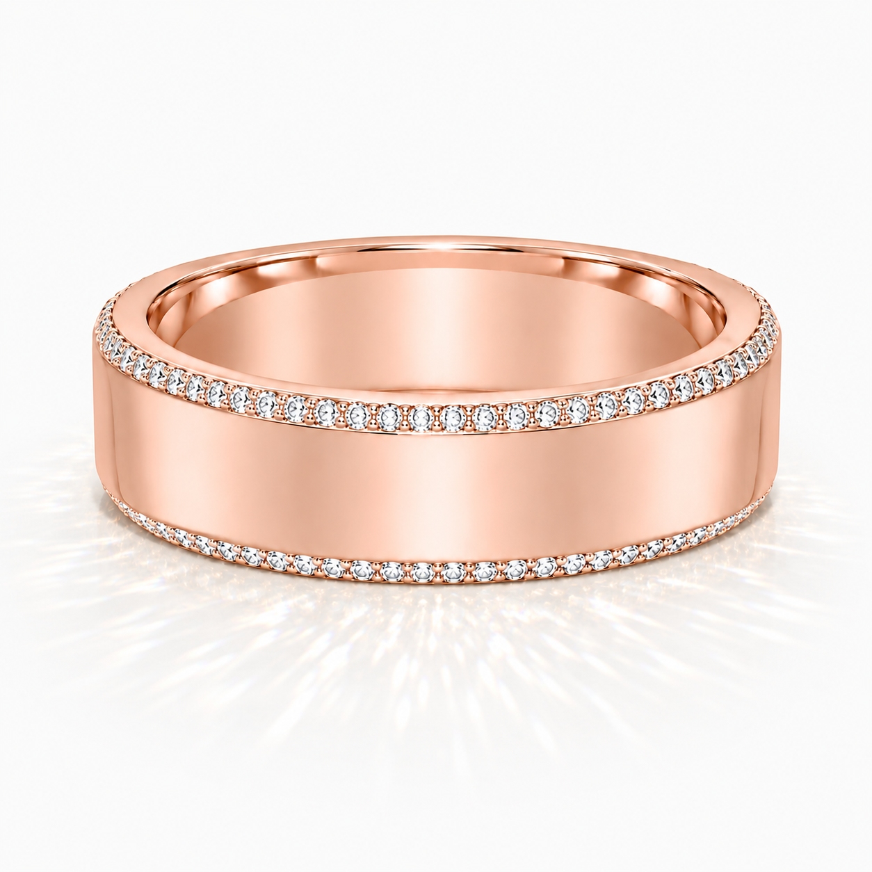 Anahita – Eleganter Ehering aus 14K Rosegold, klassisch poliert, schlicht & zeitlos, handgefertigt 