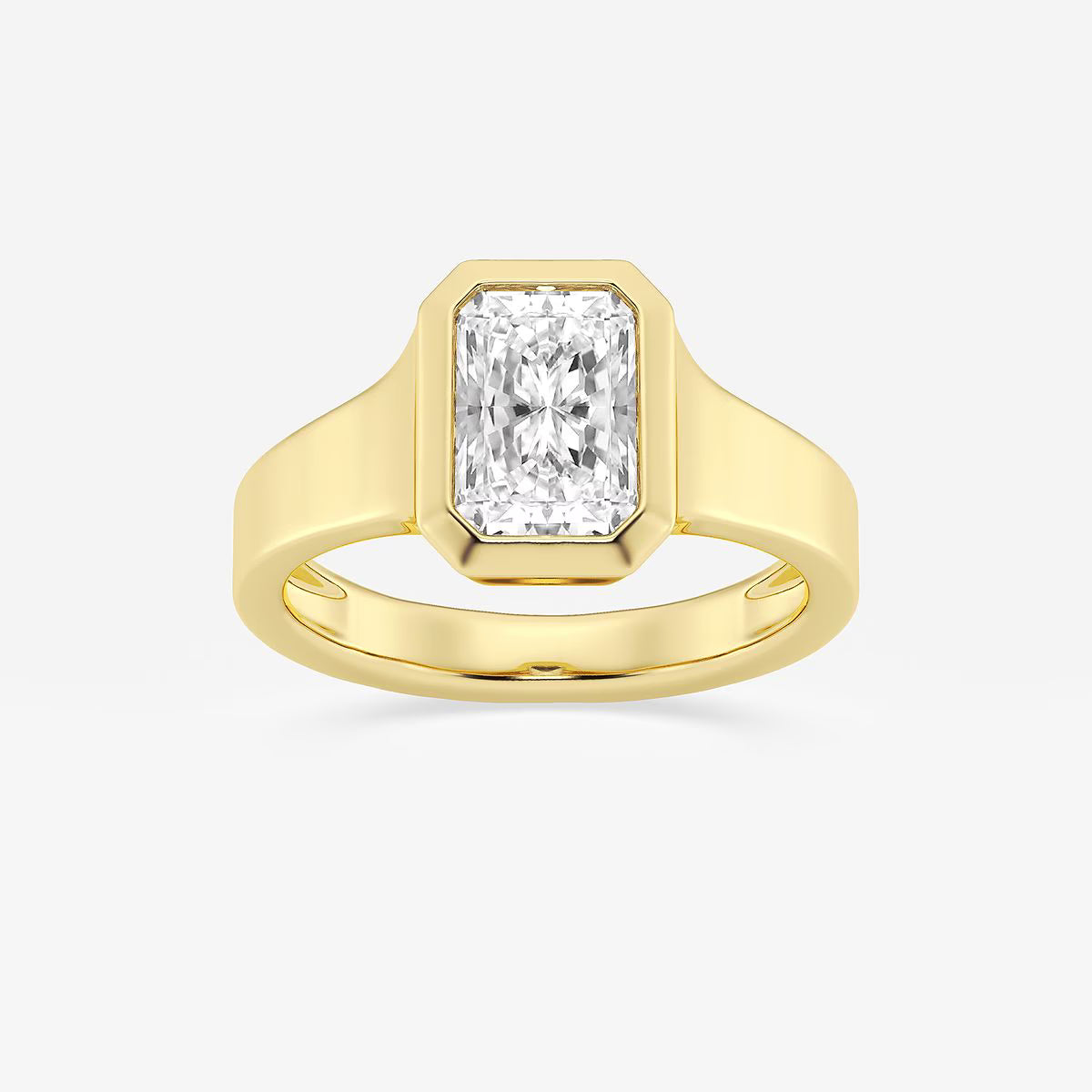 „Casio“ 2 ctw Radiant Lab-grown Diamant - 14K Karat Gelbgold / Color E, VS1 Clarity, Excellent Cut / 2 - Lab Diamond