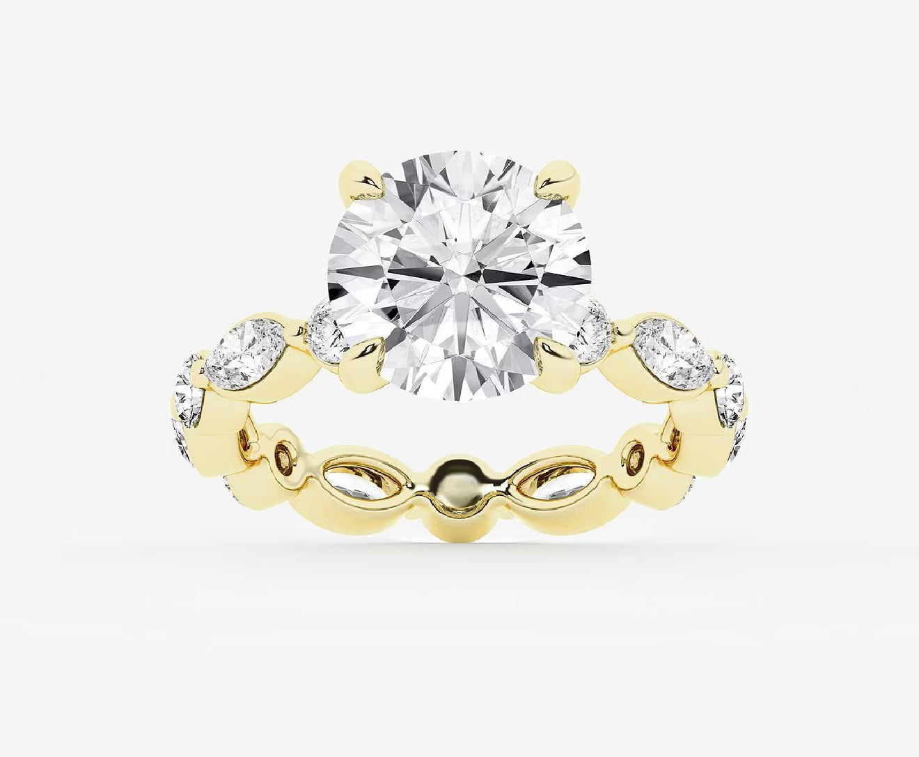 „Daisy“ Eternity Brilliant Lab grown Diamant Ringe Lab Diamond Labgrownlove Handgefertigt Jetzt einkaufen gelb gold