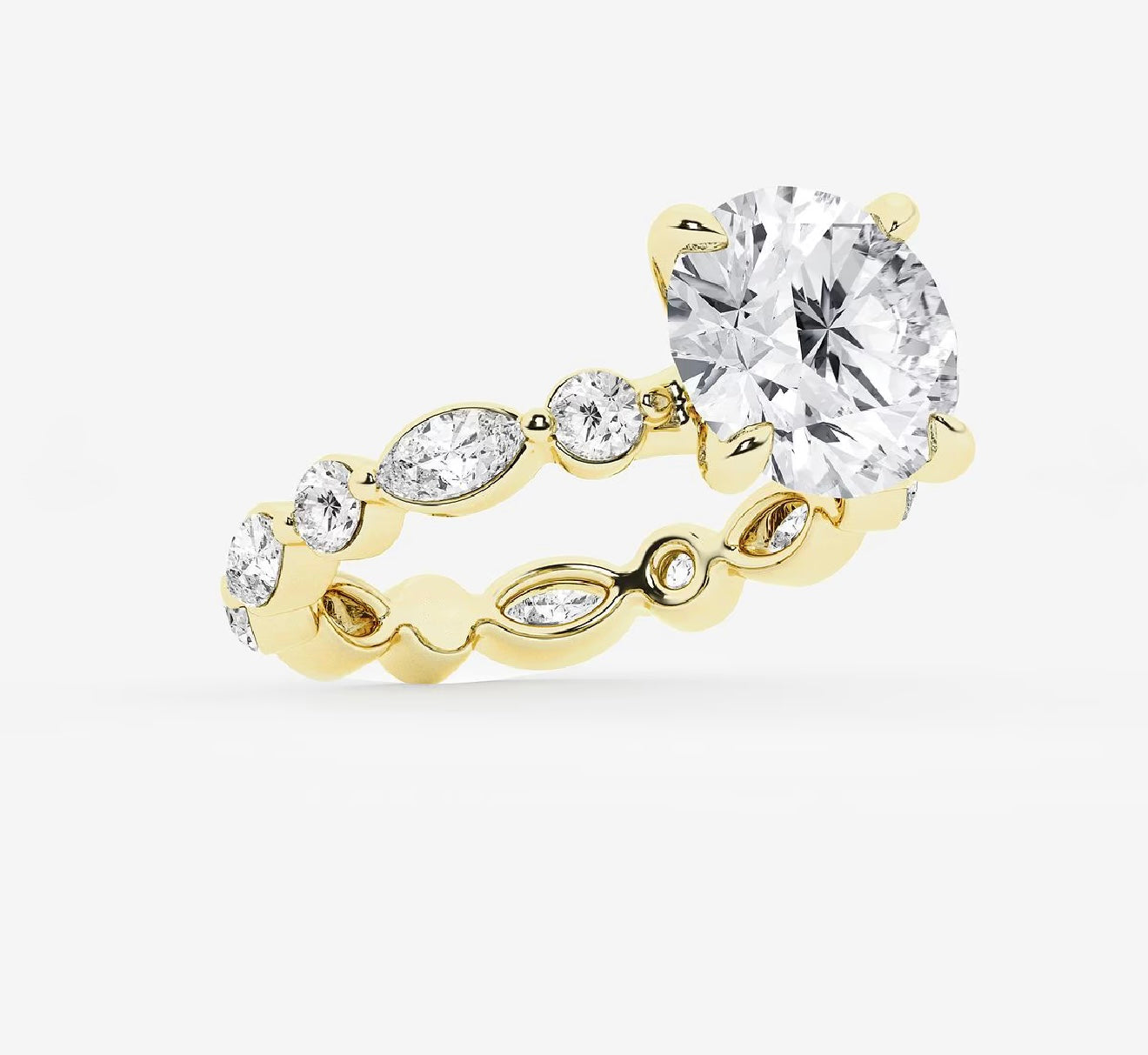„Daisy“ Eternity Brilliant Lab grown Diamant Ringe Lab Diamond Labgrownlove Handgefertigt Jetzt einkaufen gelb gold