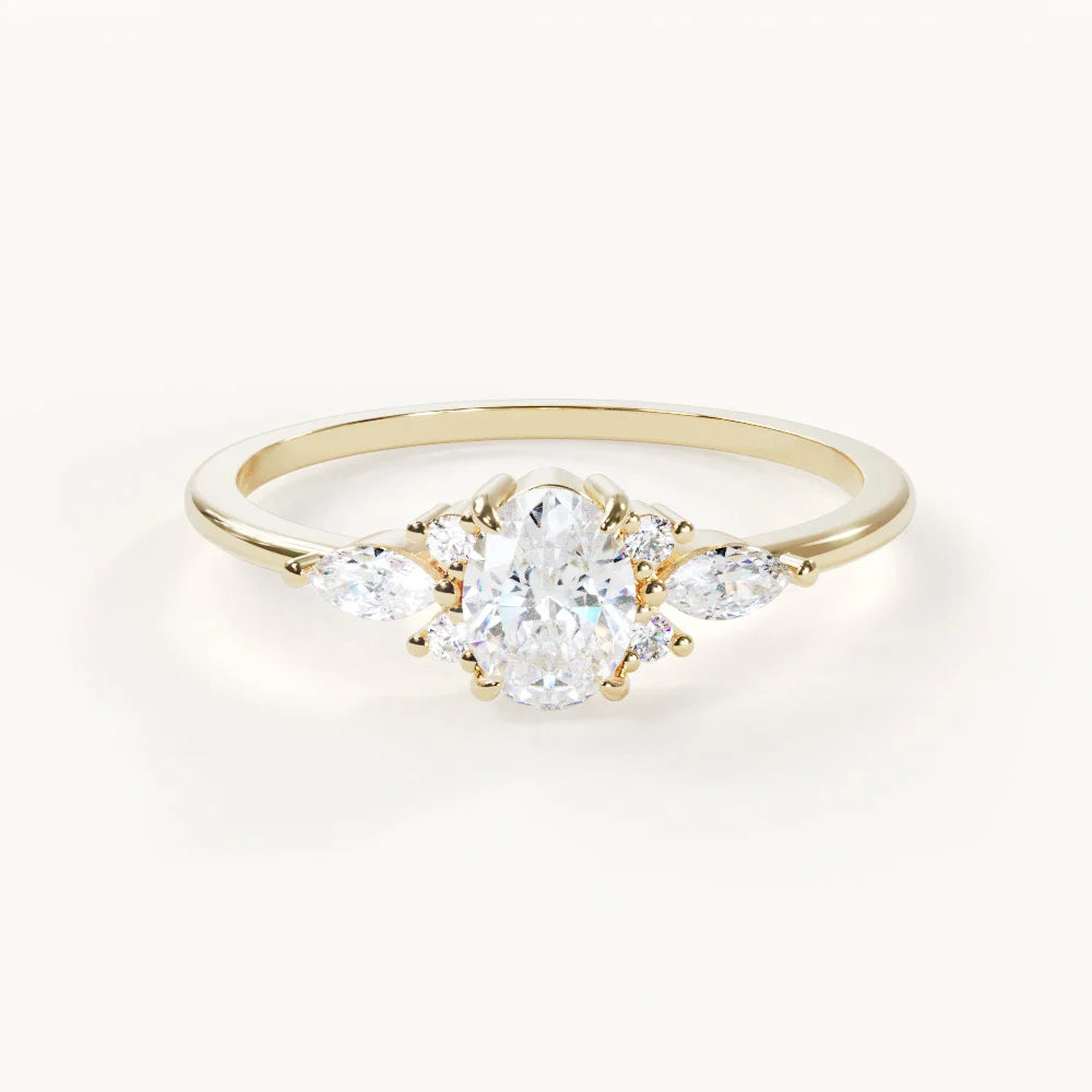 Flores Oval Lab Grown Diamant Verlobungsring | Solitaire Ringe Lab Diamond Labgrownlove Handgefertigt Jetzt einkaufen