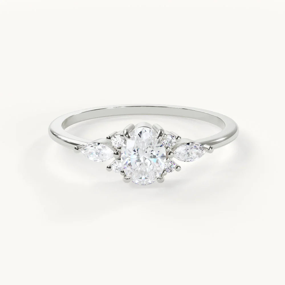 Flores Oval Lab Grown Diamant Verlobungsring | Solitaire Ringe Lab Diamond Labgrownlove Handgefertigt Jetzt einkaufen
