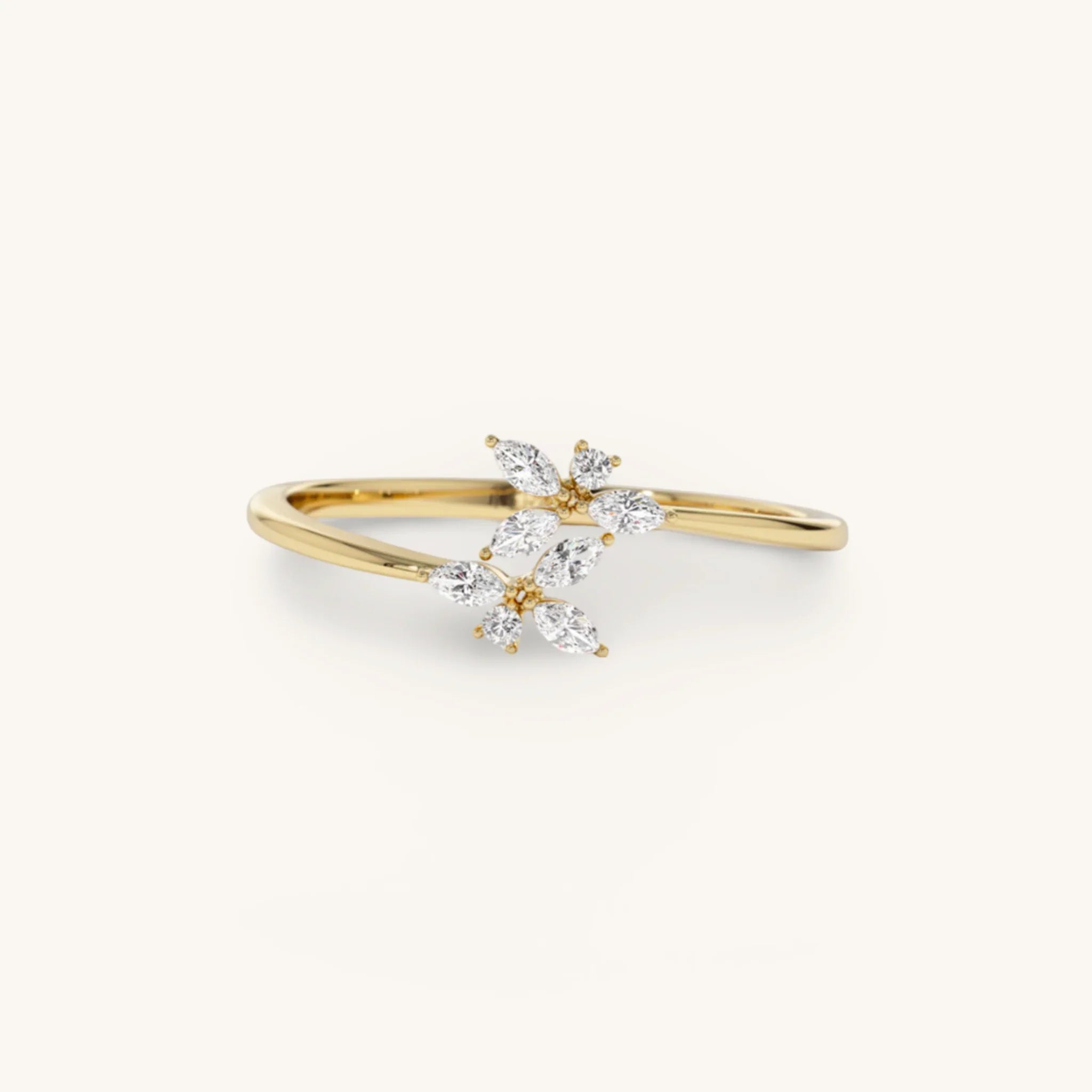 Flower Marquise Verlobungsring | Lab grown Diamant Ringe Lab Diamond Labgrownlove Handgefertigt Jetzt einkaufen gold
