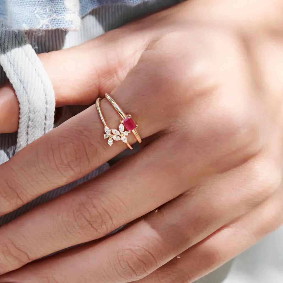 Flower Marquise Verlobungsring | Lab grown Diamant Ringe Lab Diamond Labgrownlove Handgefertigt Jetzt einkaufen gold