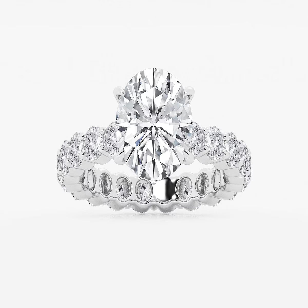 „Isabella“ Eternity Oval Lab-grown Diamant - Platin / 2 / Color E, VS1 Clarity, Excellent Cut - Lab Diamond