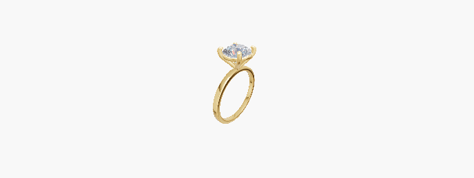 Traditional Solitaire Classic 4 Prong Round 1 ct ring