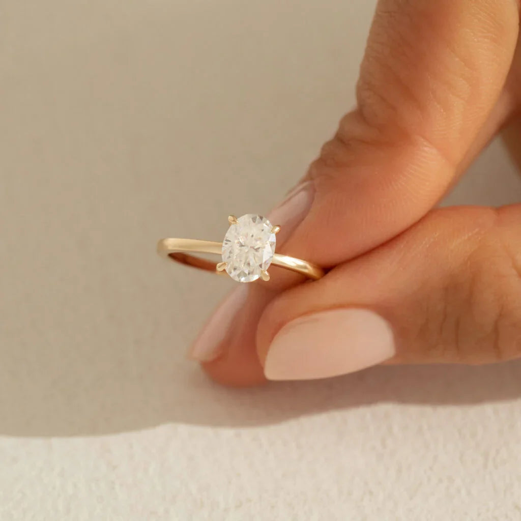 „Stacy“ Solitär Oval Naturdiamant Verlobungsring Schmuck Lab Diamond Labgrownlove Handgefertigt Jetzt einkaufen